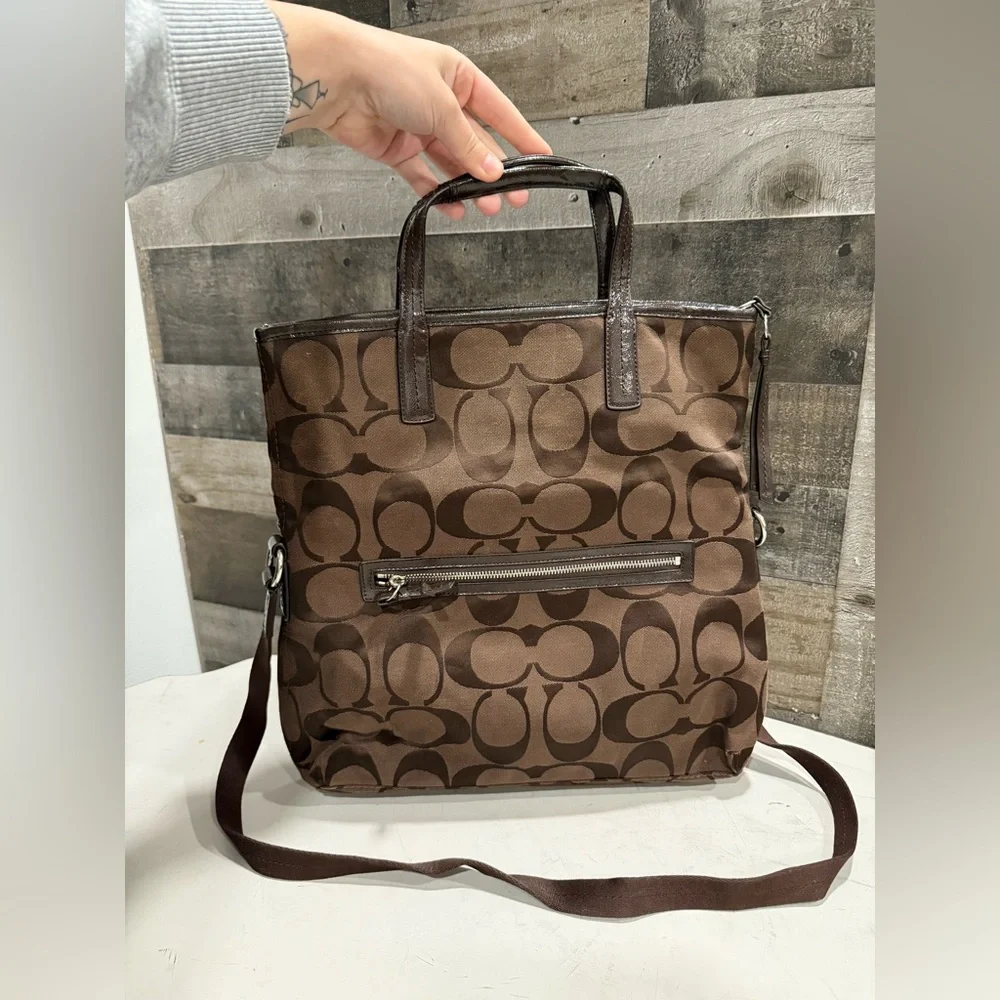 Coach | Signature Large Fold Over Crossbody Bag
